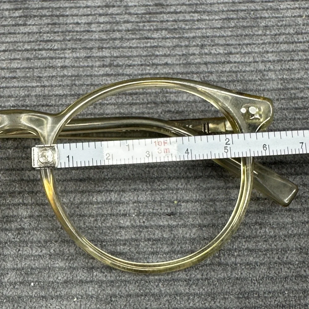 Warby Parker 709 Round Eyeglass Frames Champagne 51-17-145 Clear Acetate Glasses